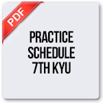 Practice Schedule 7th Kyu